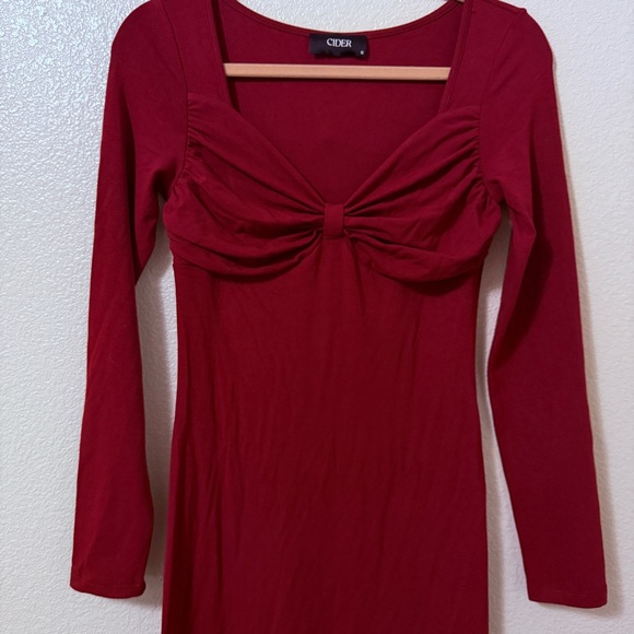 Cider Sweetheart Long Sleeve Knotted Maxi Mermaid Dress Sz Small NWOT - Picture 4 of 8